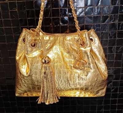 Bolsa de Couro Média Crôco fake