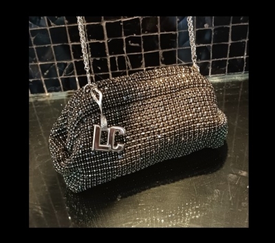 Bolsa de Couro Mini com Brilhante