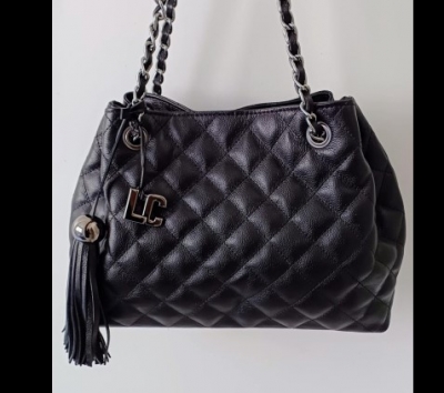 Bolsa de Couro Matelassê Grande 