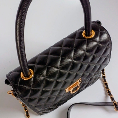 Bolsa de Couro Matelassê Black