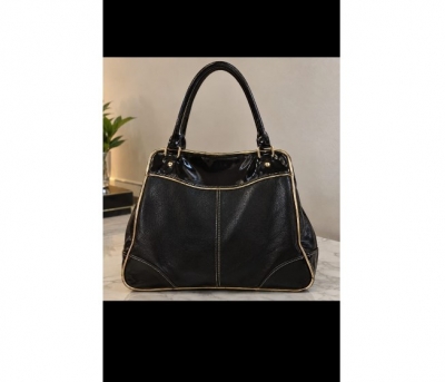 BOLSA DE COURO E VERNIZ CLASSICA