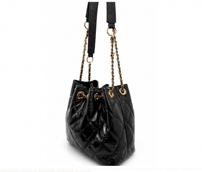 Bolsa de Couro Matelassê Ilhoses Média